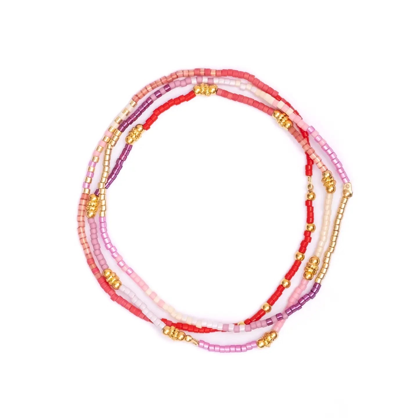 Set/3 Miyuki Beaded Stretch Bracelets- Assorted Colors