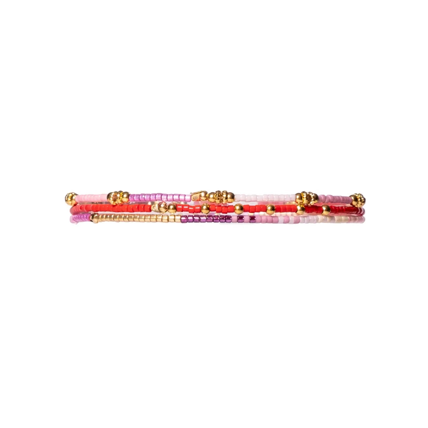 Set/3 Miyuki Beaded Stretch Bracelets- Assorted Colors