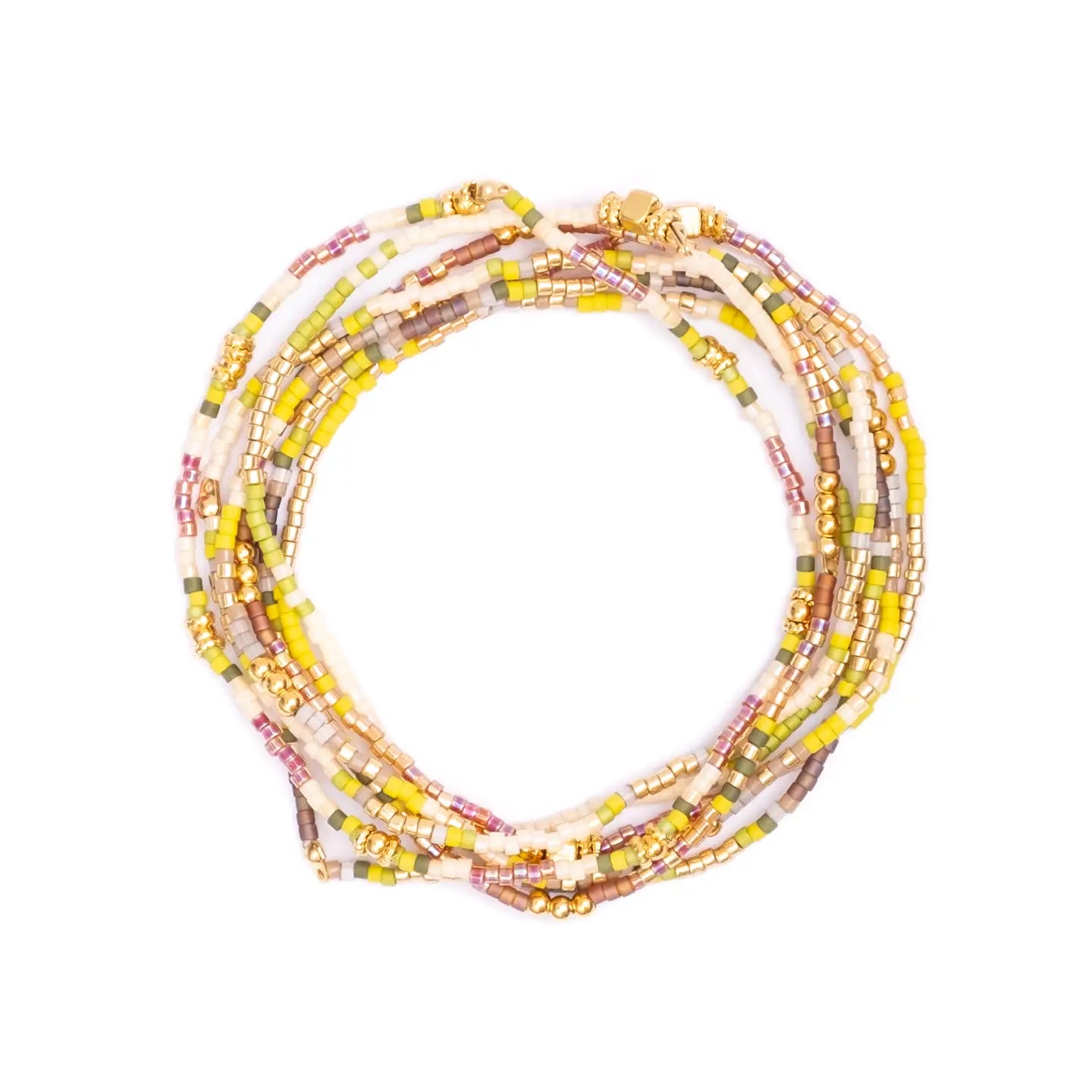 Set/7 Miyuki Beaded Stretch Bracelets- Assorted Colors