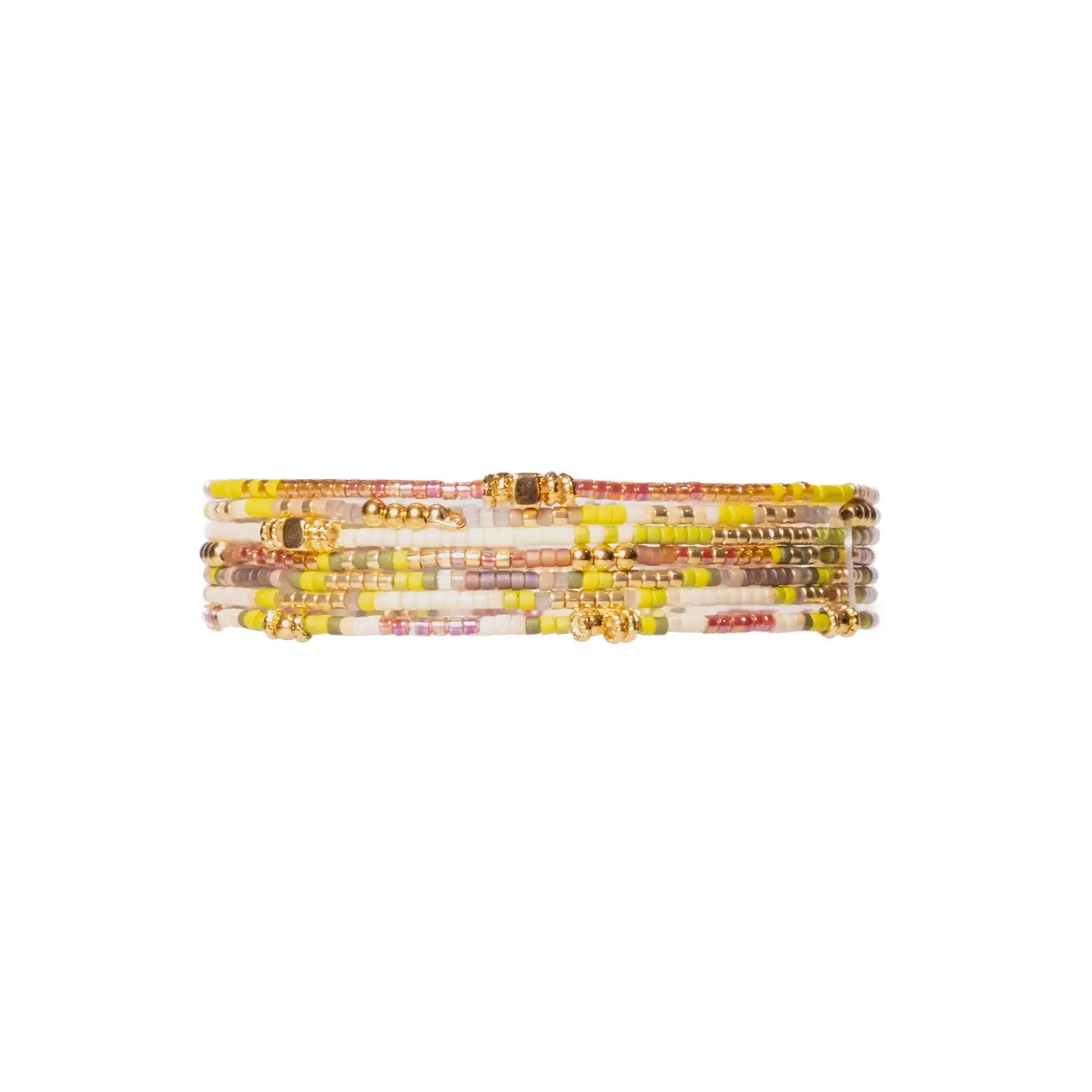 Set/7 Miyuki Beaded Stretch Bracelets- Assorted Colors