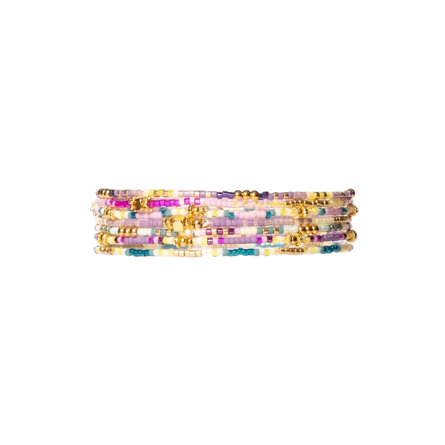Set/7 Miyuki Beaded Stretch Bracelets- Assorted Colors
