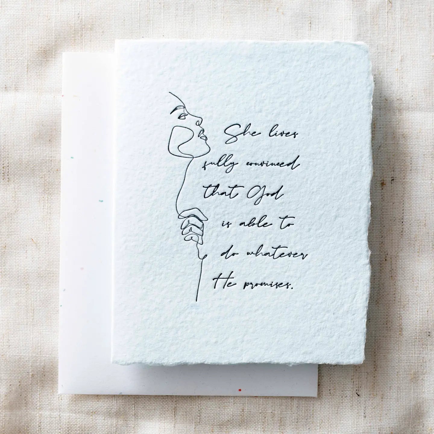 She Lives Convinced God...- Greeting Card