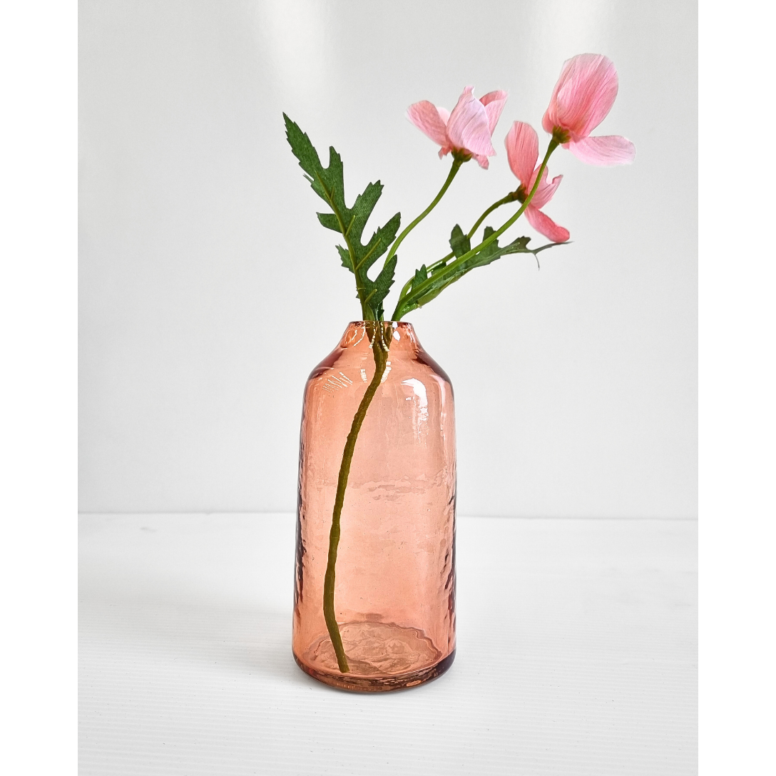 Siena Handblown Hammered Bud Vase- Assorted Colors- Sold Individually