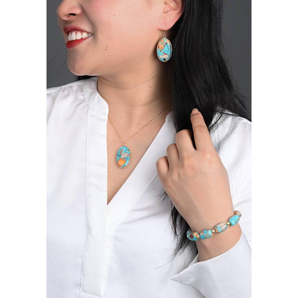 Sierra Bloom Turquoise Emperor Stone Necklace