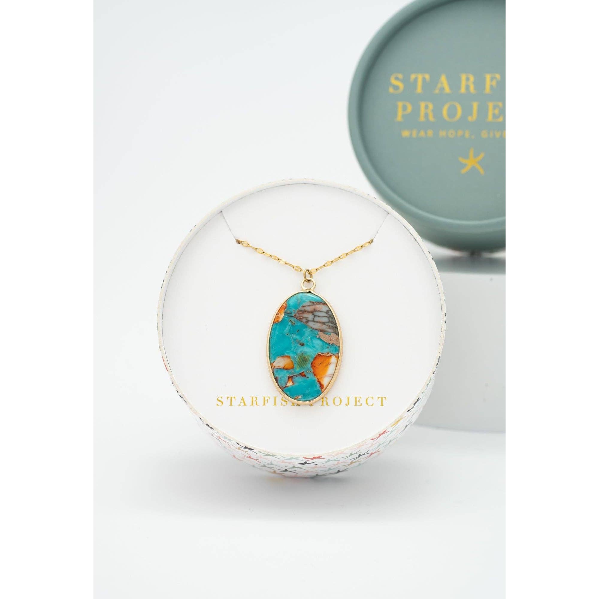 Sierra Bloom Turquoise Emperor Stone Necklace