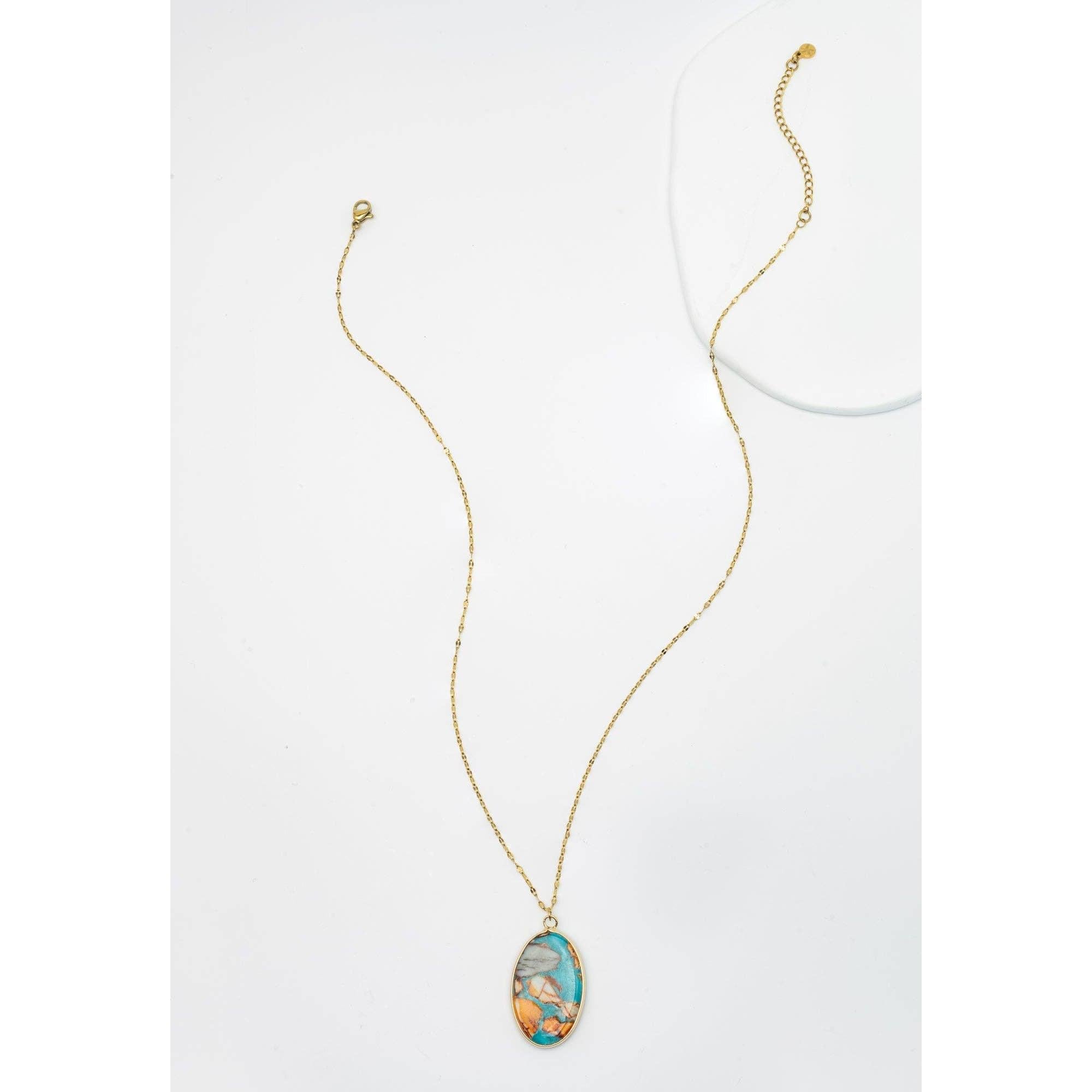 Sierra Bloom Turquoise Emperor Stone Necklace