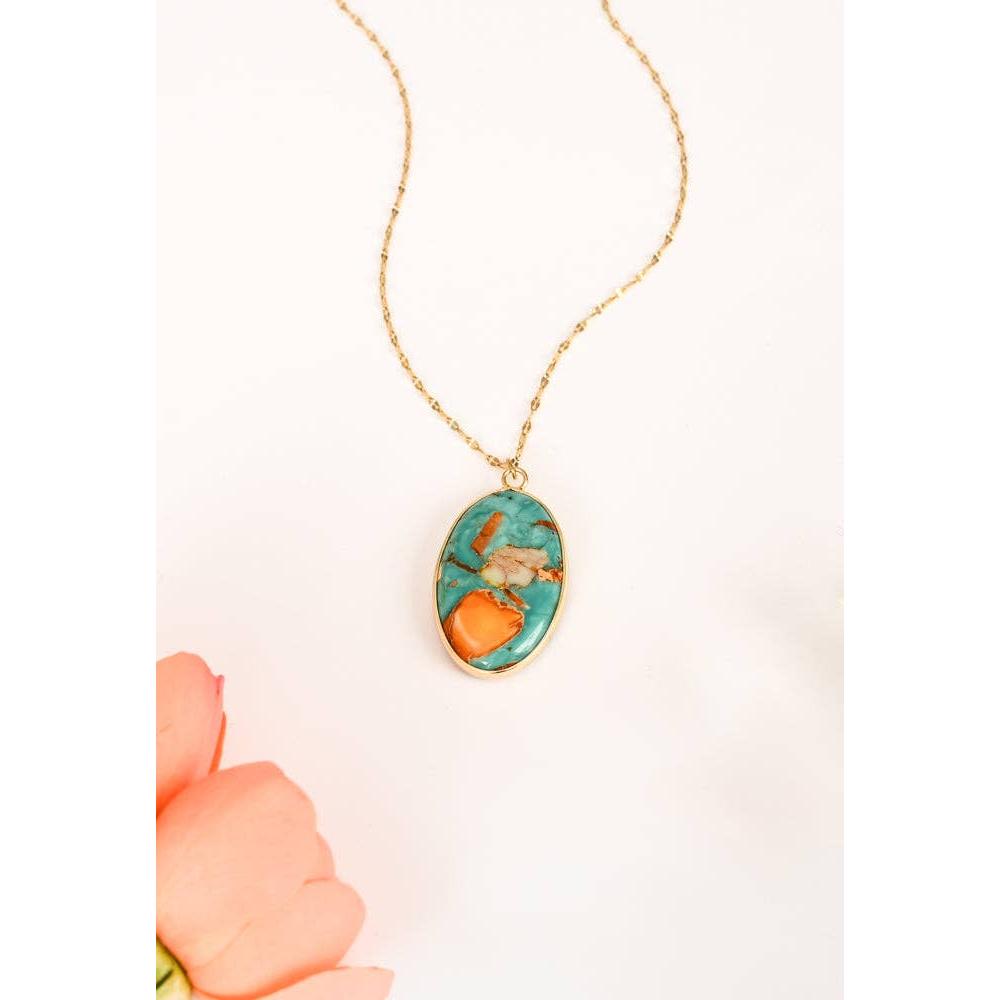 Sierra Bloom Turquoise Emperor Stone Necklace