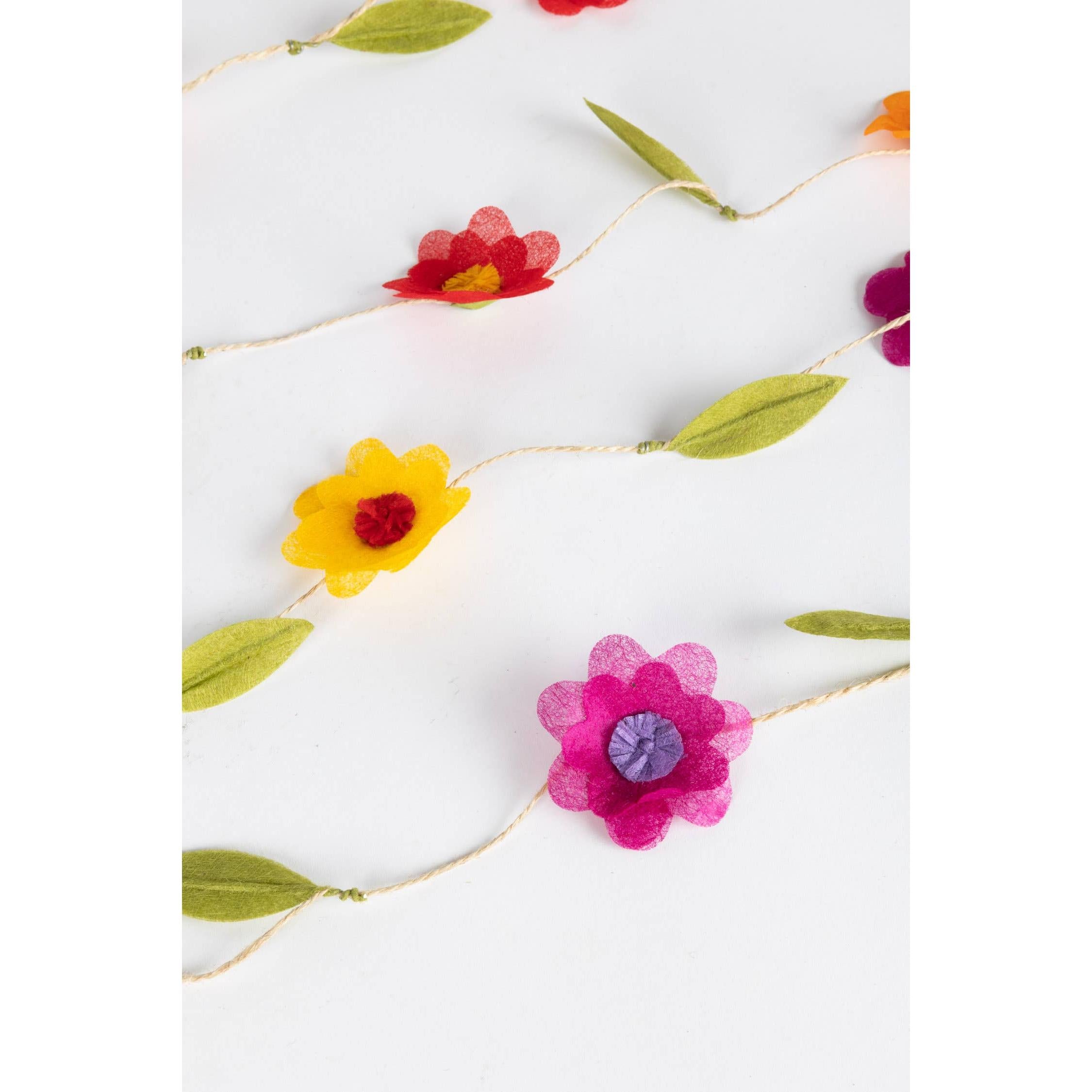 Silk Paper Flower Garland