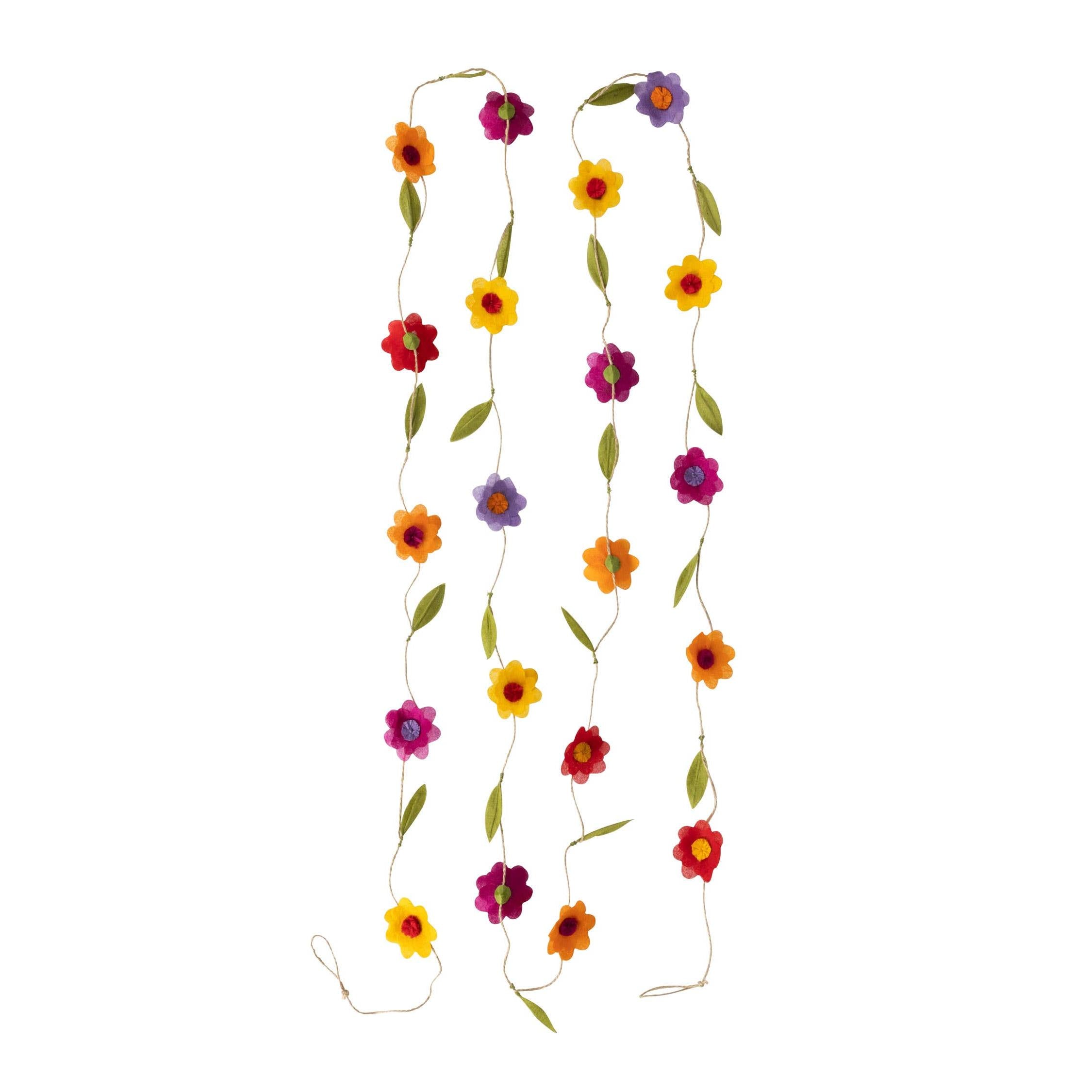 Silk Paper Flower Garland