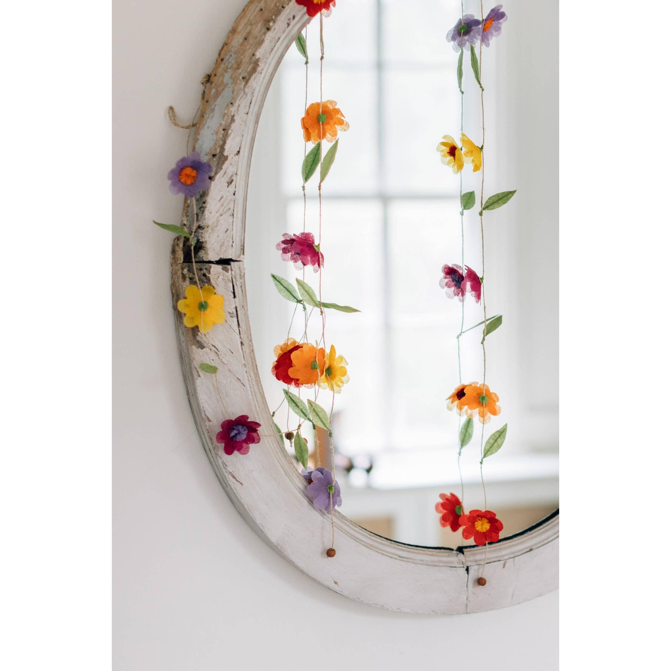 Silk Paper Flower Valance