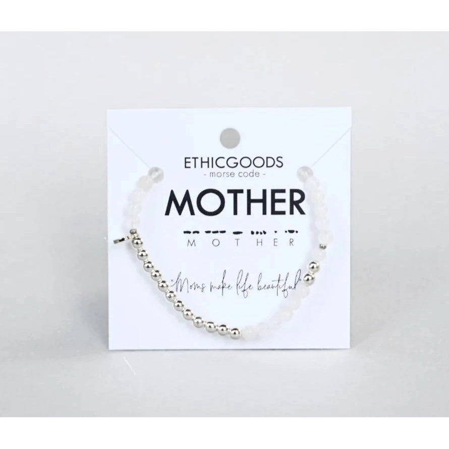 Silver Morse Code Bracelet | MOTHER