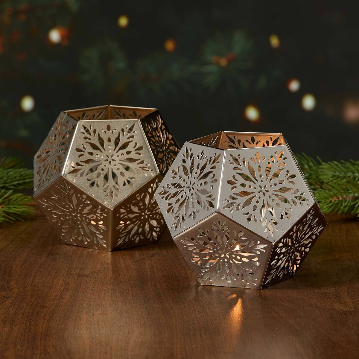 Silver Snowflake Lantern- Sold Individually