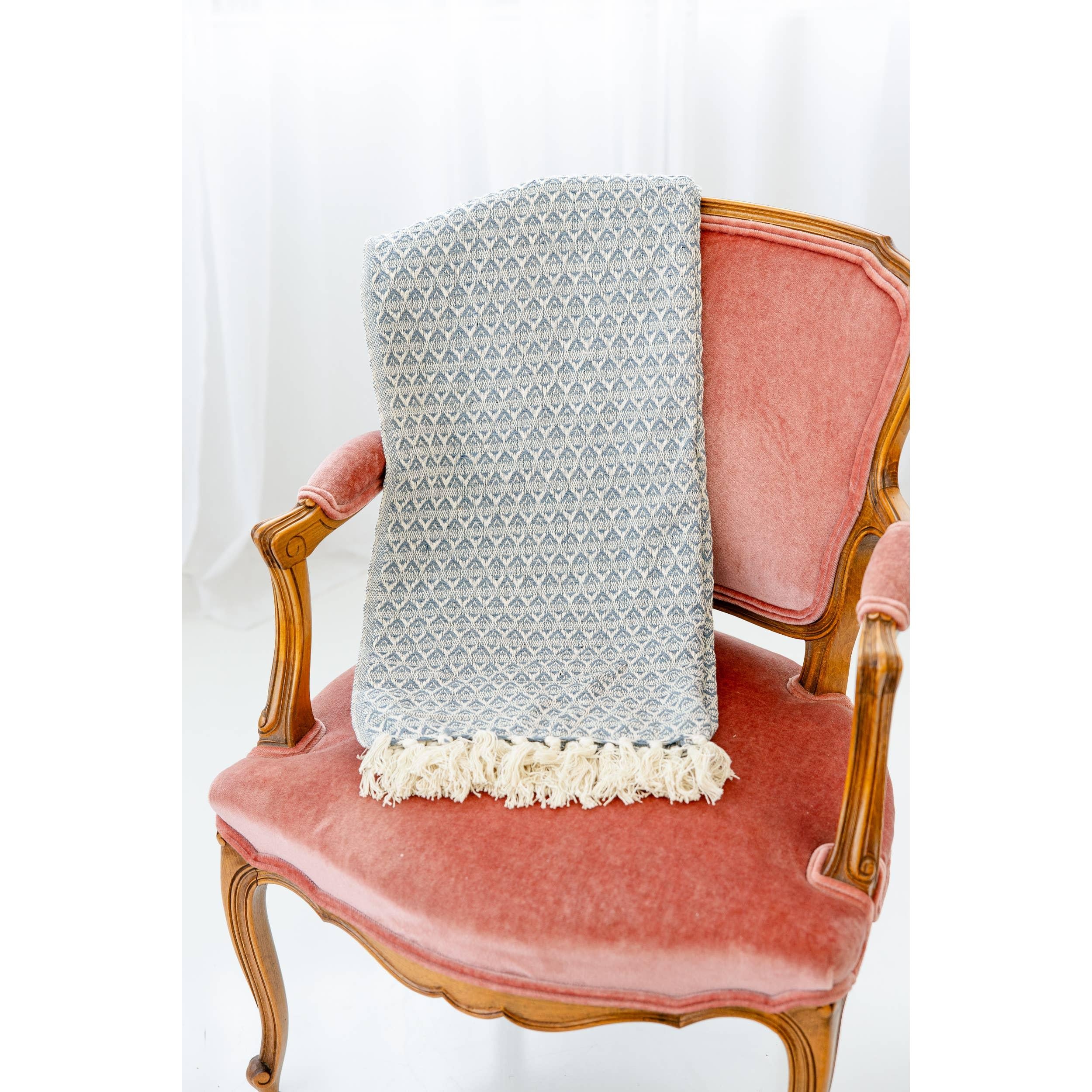 Sky Cotton Yarn Throw