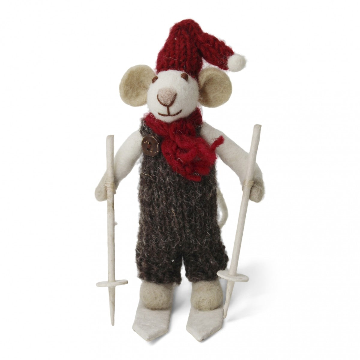 Small Felt Skiing Mice Ornament- Assorted Styles