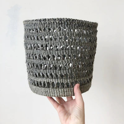 Small Storage Basket: Stone Netted