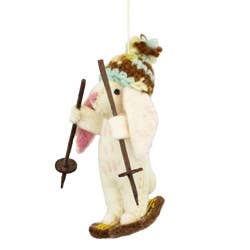 Snow Shoe Bunny Ornament