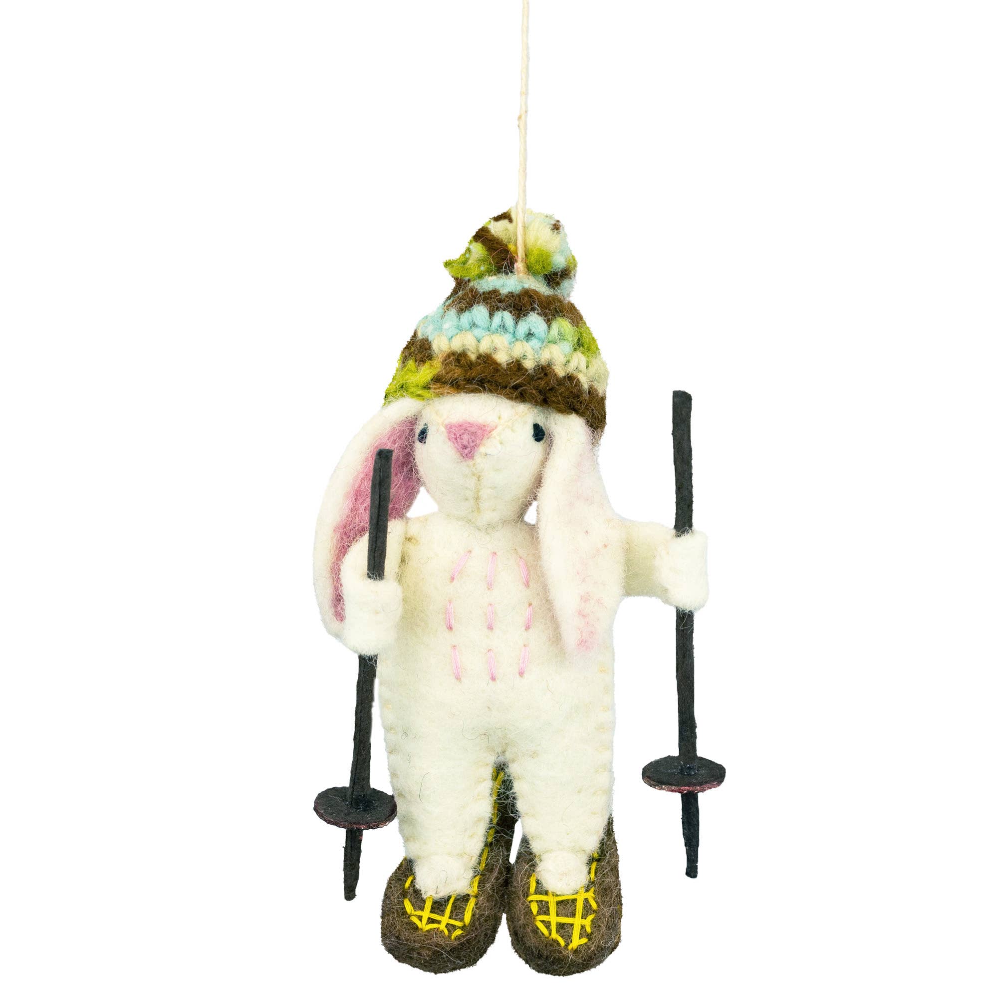 Snow Shoe Bunny Ornament