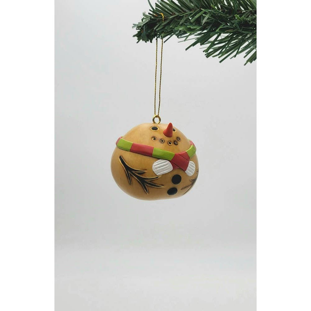 Snowman Gourd Ornament