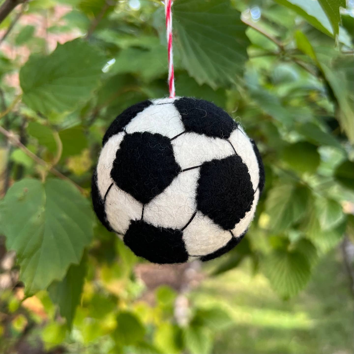 Soccer Ball Felt Wool Ornament