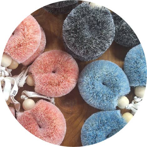Spa Shower Puff Body Brush-Assorted Colors- Sold Individually