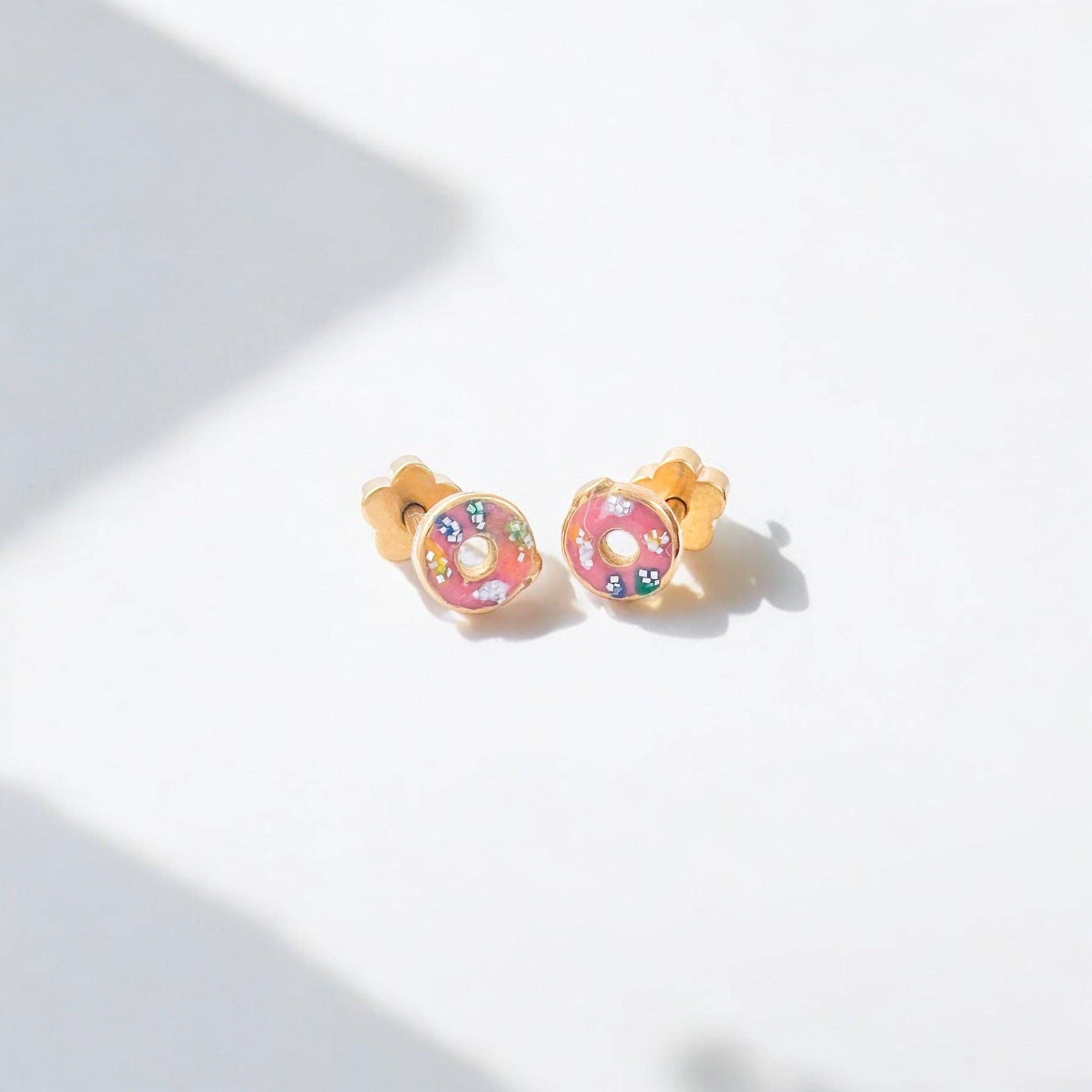 Sprinkle Donuts Tiny Stud Kids Earrings