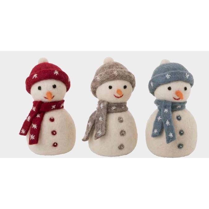 Standing Ball Snowman - Assorted Styles- Sold Individually