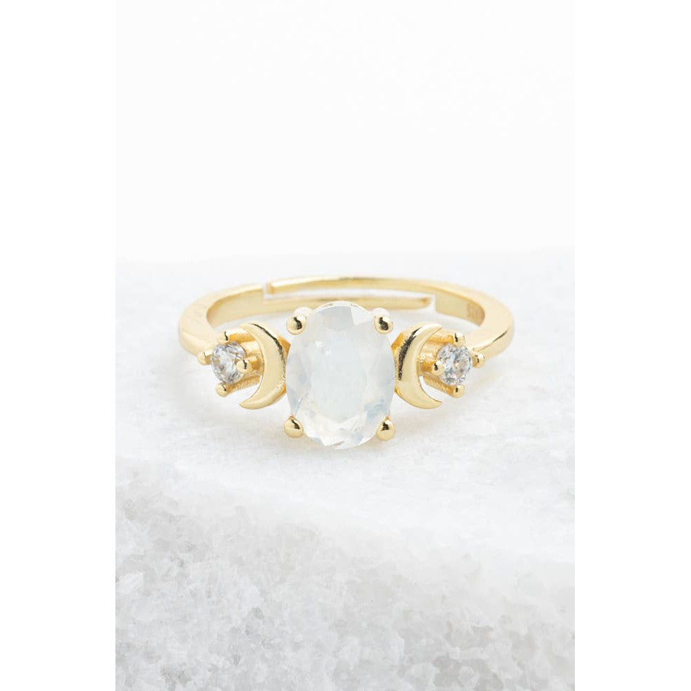 Starlight Moonstone Ring