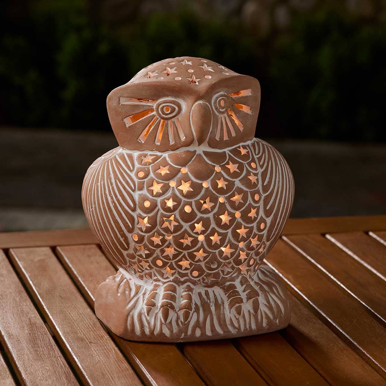Starlight Owl Terracotta Lantern (Local Pickup/Local Delivery Only)
