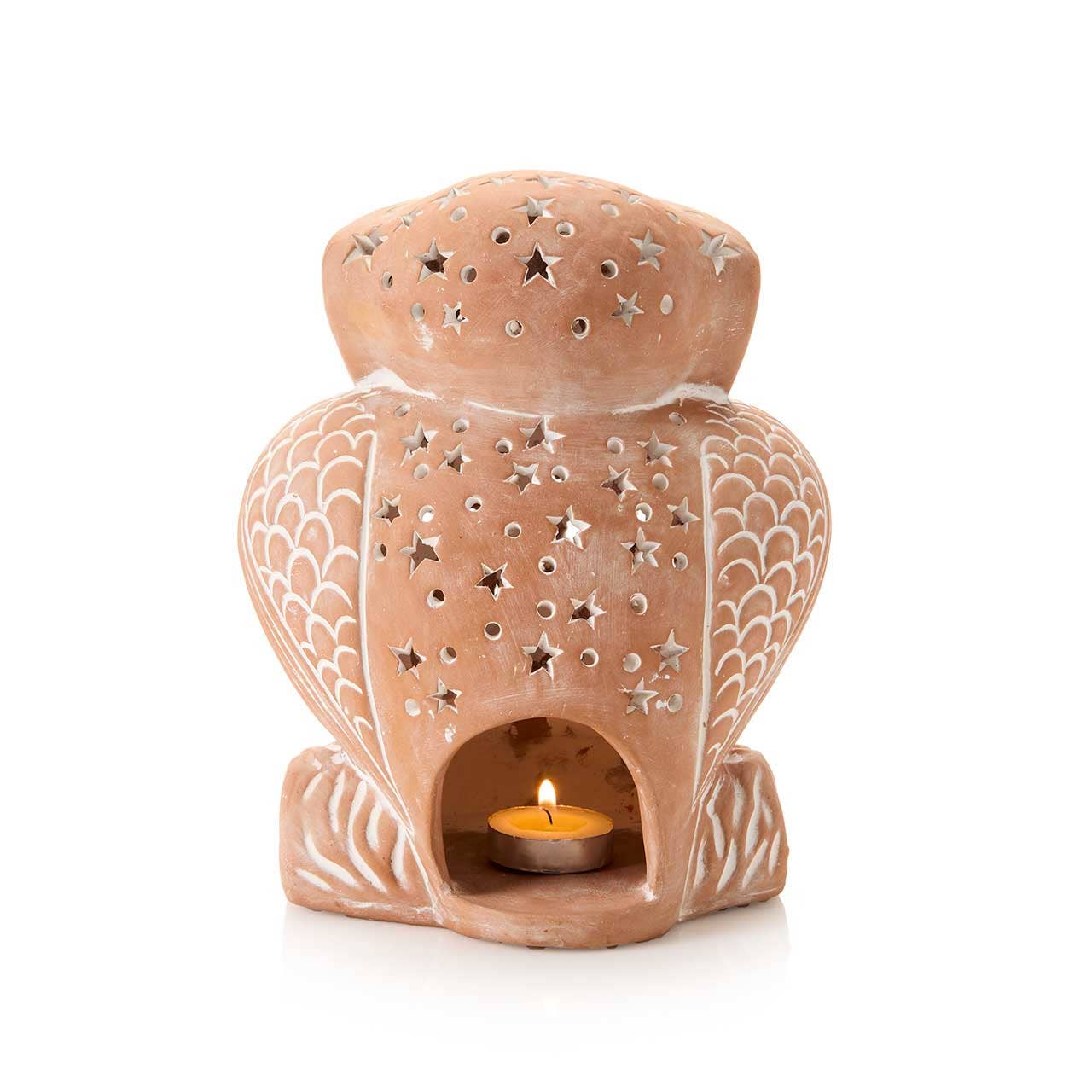 Starlight Owl Terracotta Lantern (Local Pickup/Local Delivery Only)