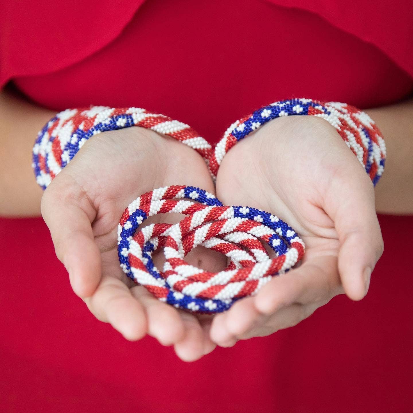 Stars & Stripes Roll On Bracelet- Assorted Sizes- Sold Individually