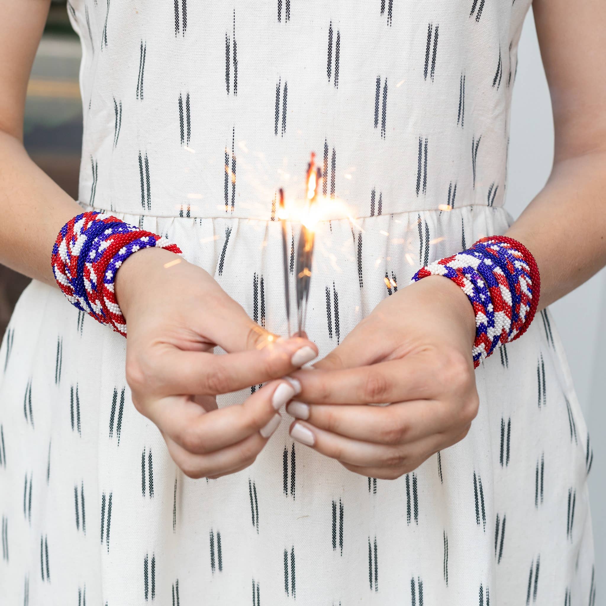 Stars & Stripes Roll On Bracelet- Assorted Sizes- Sold Individually