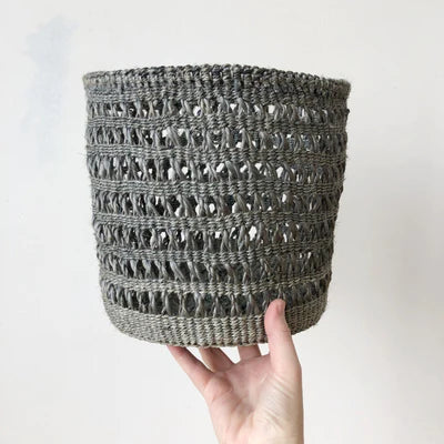 Stone Netted Small Sisal Basket