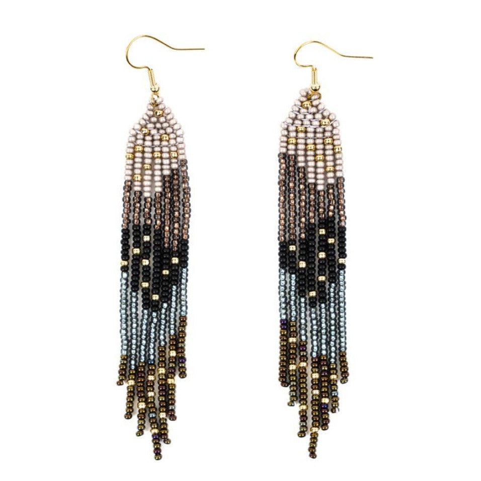 Strata Fringe with Gold Sprinkles Earrings- Assorted