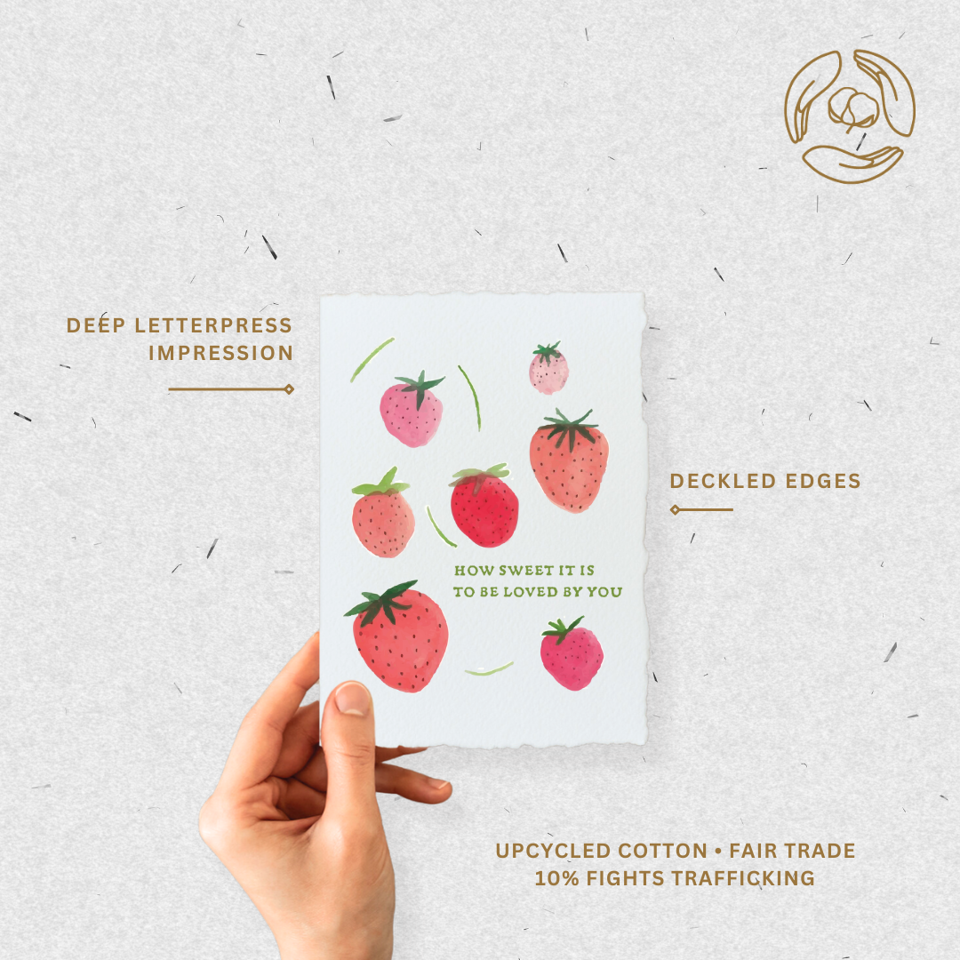 Strawberry Love- Greeting Card