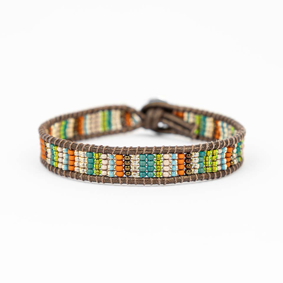 Striped Beaded Bracelets- Assorted Colors- Sold Individually