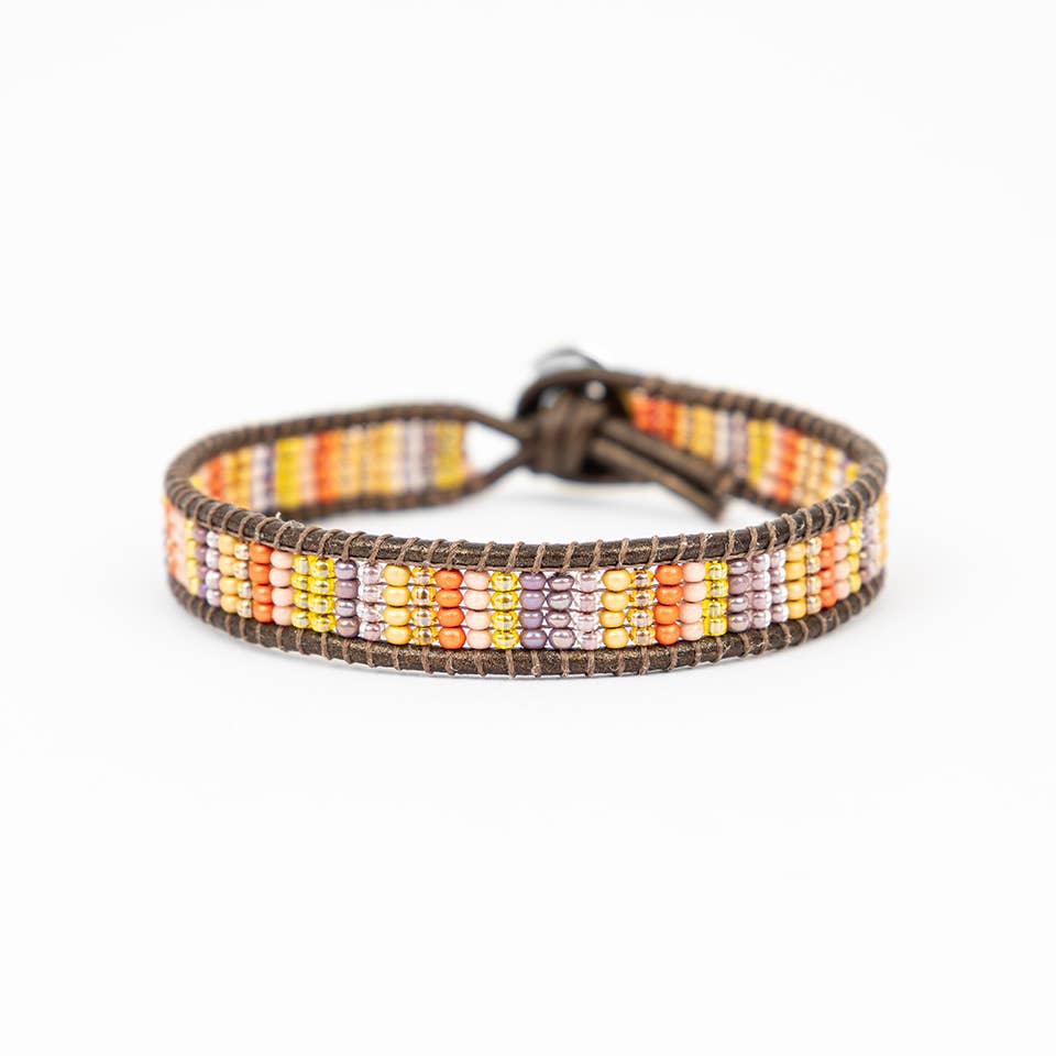 Striped Beaded Bracelets- Assorted Colors- Sold Individually
