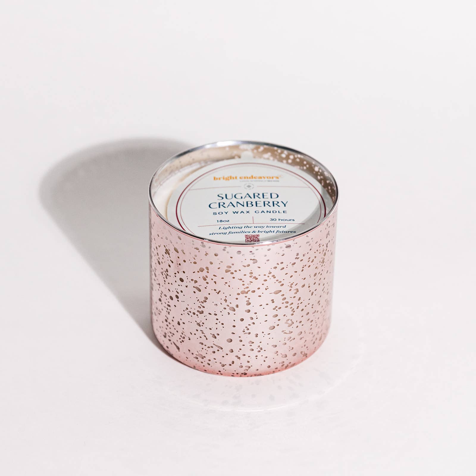 Sugared Cranberry Rose Gold Mercury Glass Candle-18 oz (*Local Pickup/Local Delivery Only)