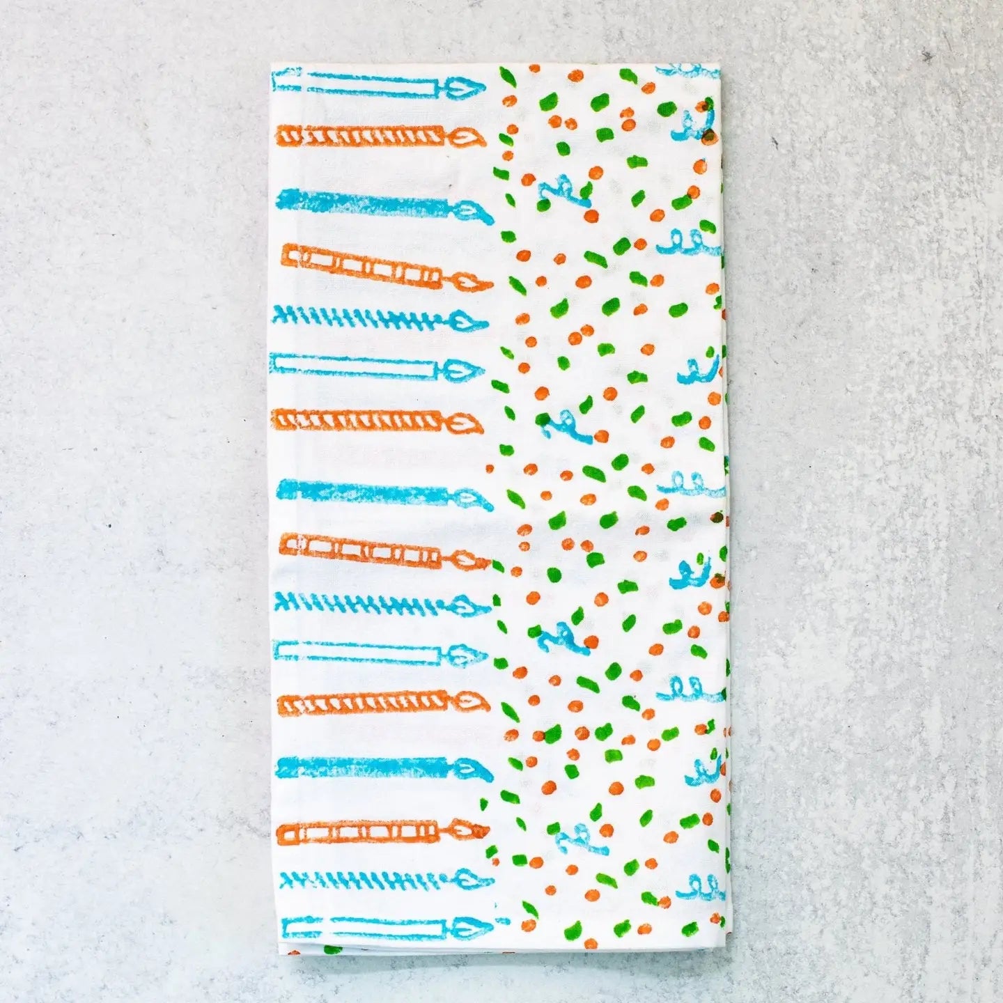 Summer Block Printed Tea Towels- Assorted Styles