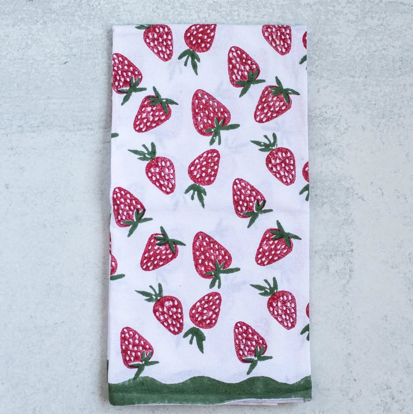 Summer Block Printed Tea Towels- Assorted Styles