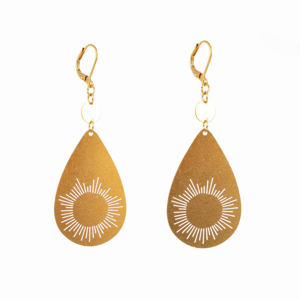 Sunburst Teardrop Earrings