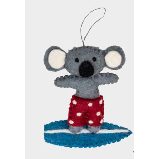 Surfing Koala Ornament