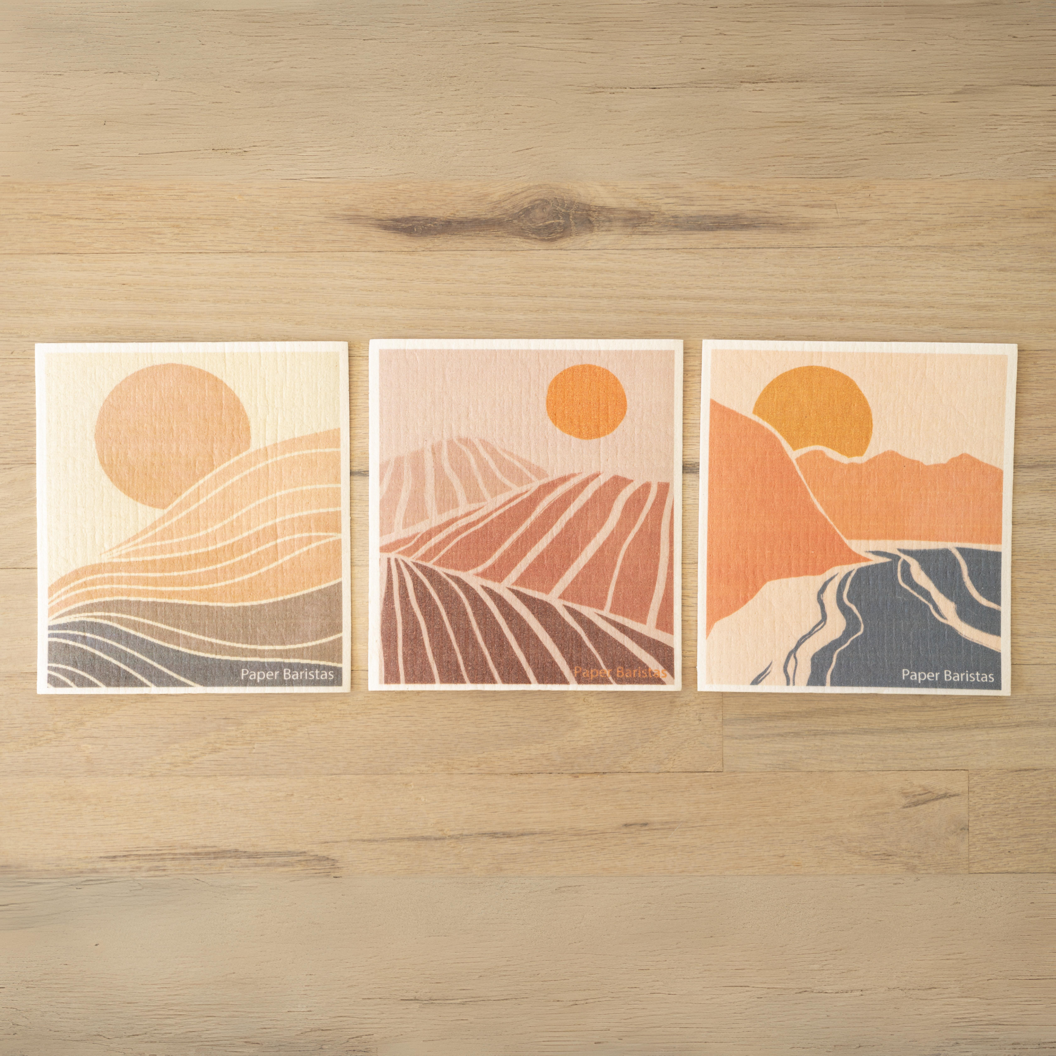 Swedish Dishcloths: Landscape Line Combo- Set of 3