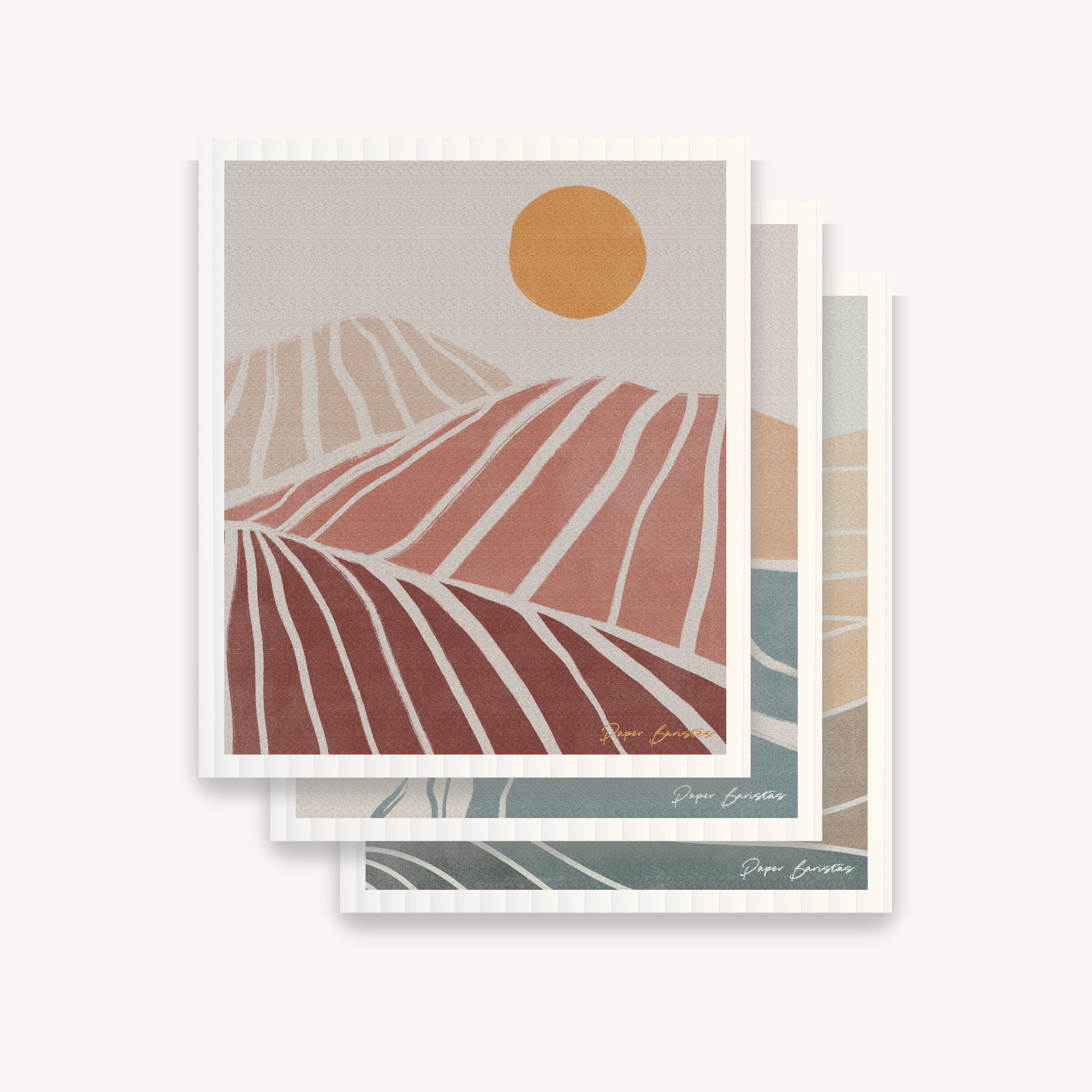 Swedish Dishcloths: Landscape Line Combo- Set of 3