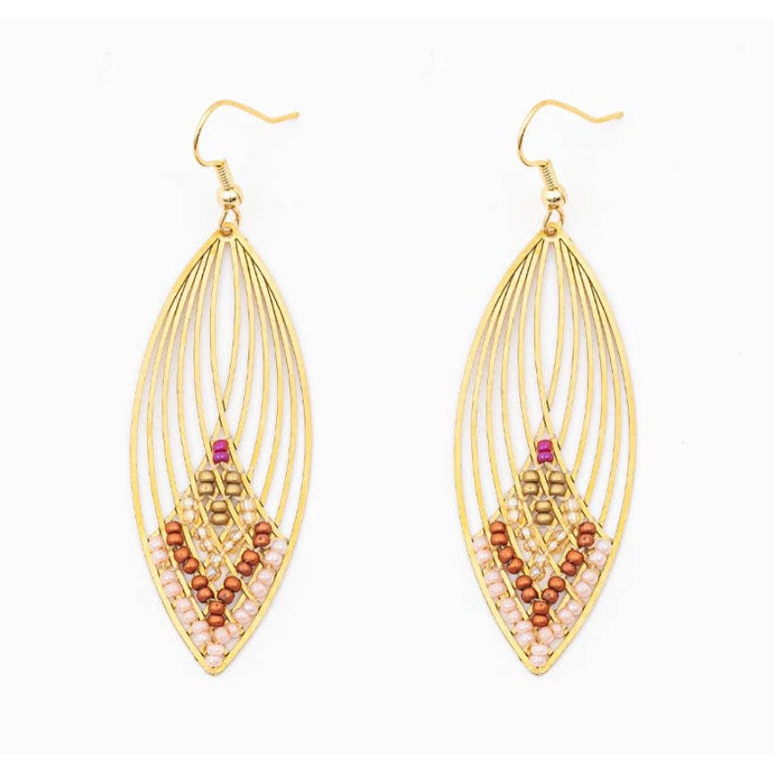 Swooping Oval Earring- Assorted