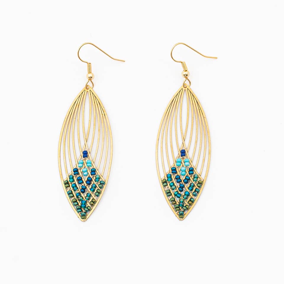 Swooping Oval Earring- Assorted Colors