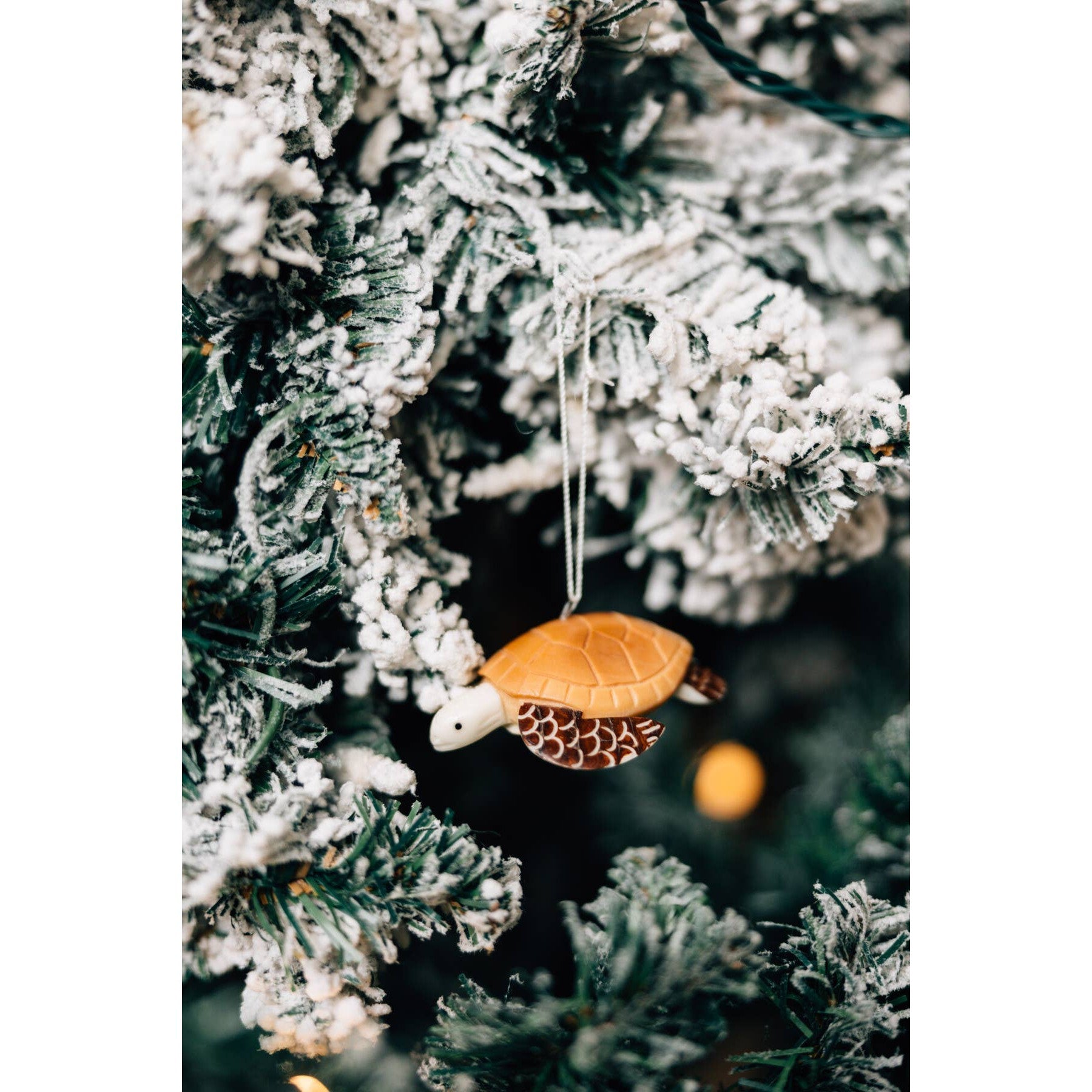 Tagua Turtle Ornament