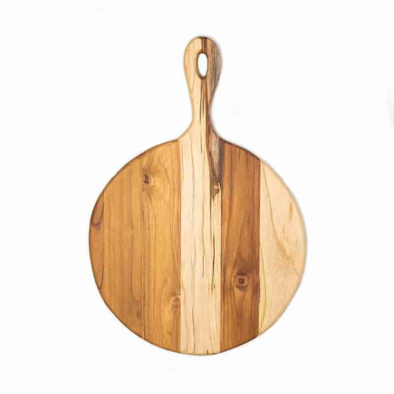 Teak Large Round Charcuterie Board with Handle (*Local Pickup/Local Delivery Only)