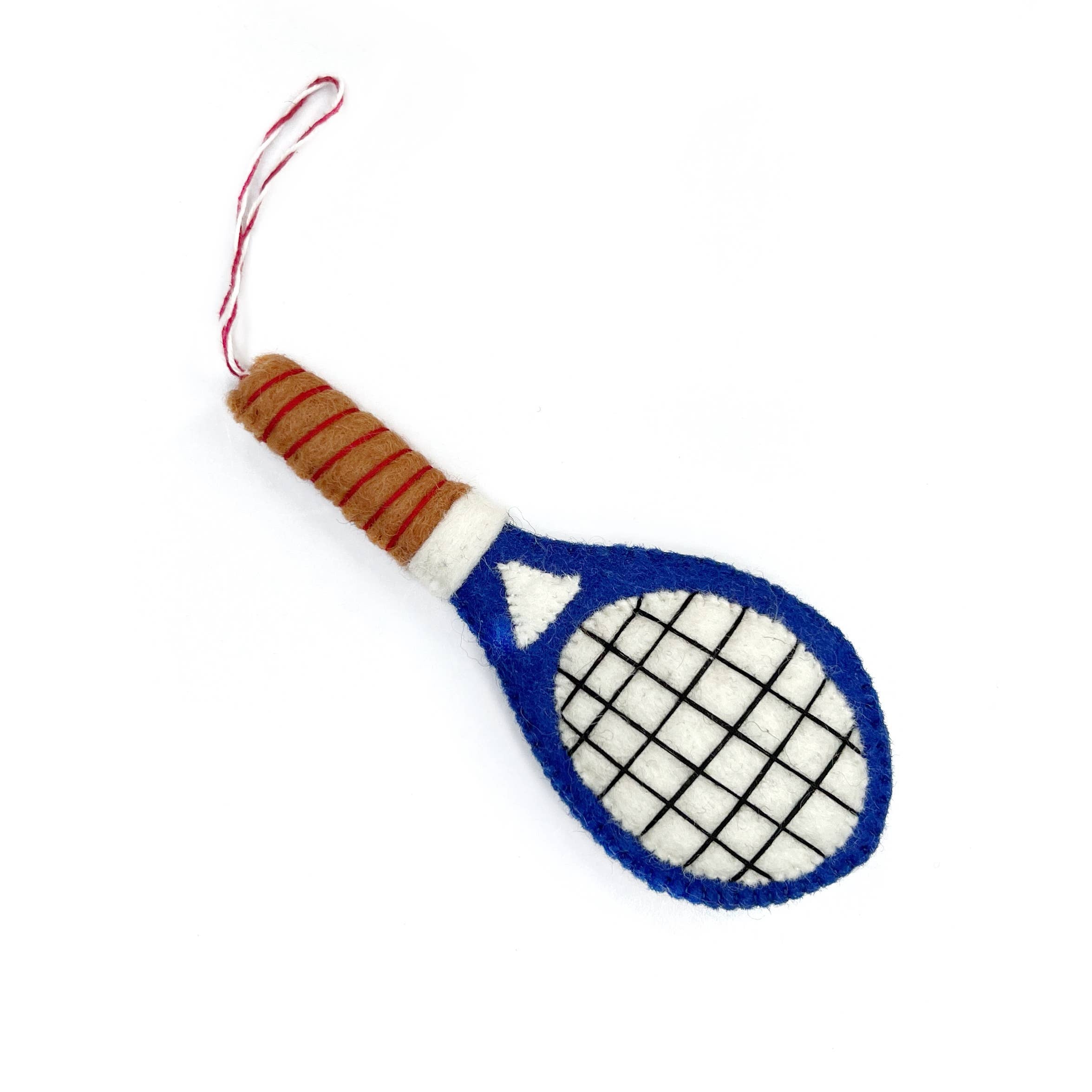 Tennis Racquet Felt Wool Ornament