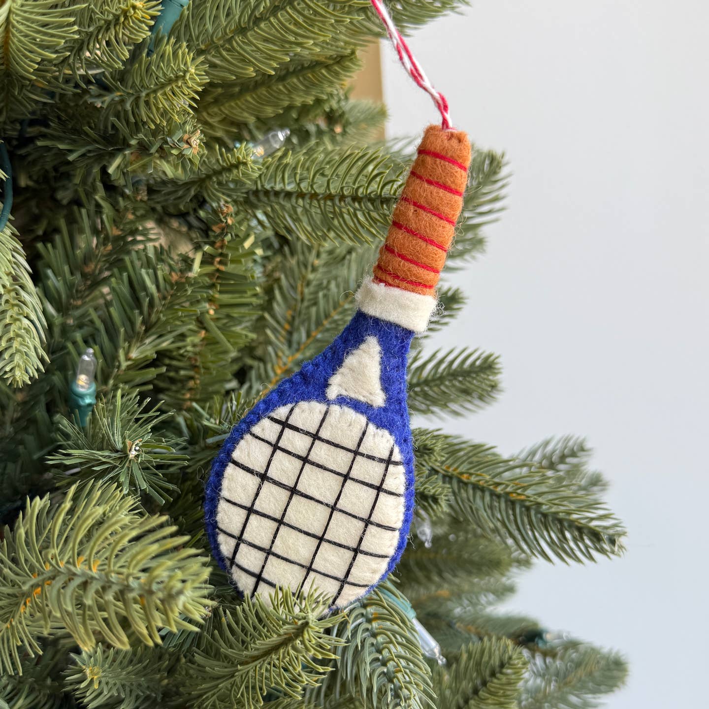 Tennis Racquet Felt Wool Ornament