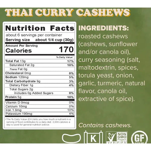 Thai Curry Cashews